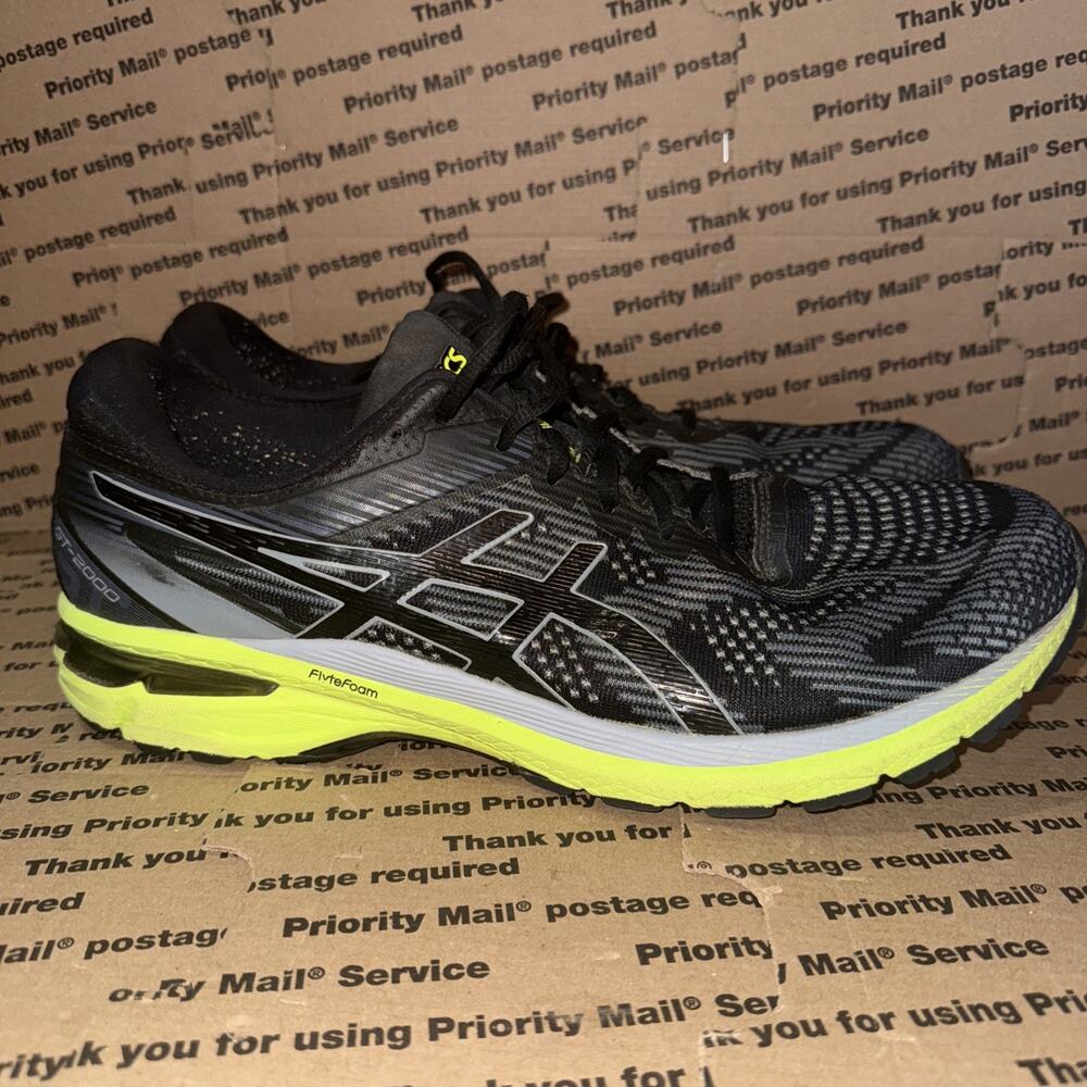 Asics GT 2000 Shoes Men 13 Lime Green Black Running Trail Low Top Dynamic Duomax